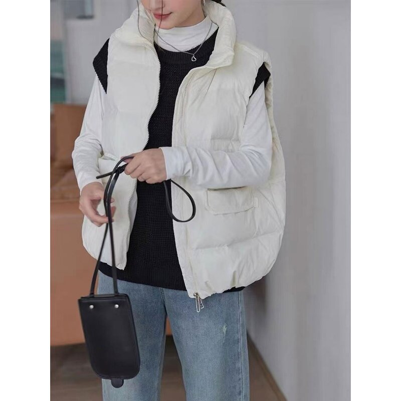 Down Vest Manufacturer - Vintage Standing Collar Sleeveless Duck