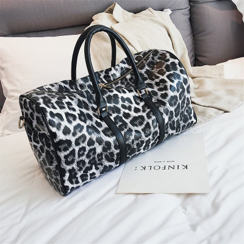 Duffle Bag Manufacturer - Pu Leather Leopard Print Waterproof Travel