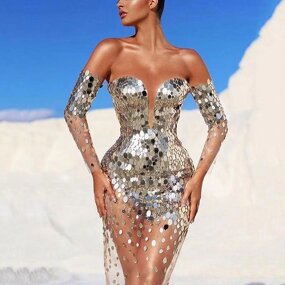 Evening Dress Manufacturer - One Shoulder Sequin Summer