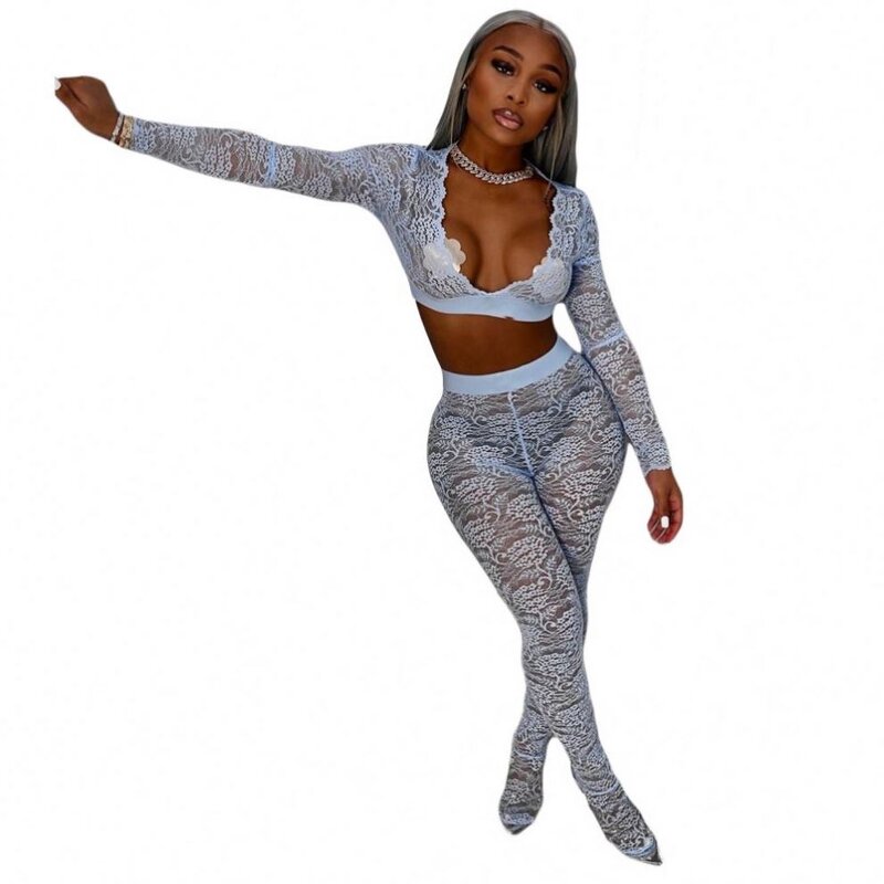 Lingerie Set Manufacturer - Sexy Lace Bra Pajamas Bodysuit Panties