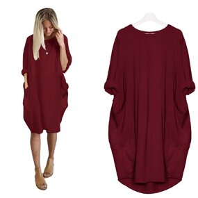 Dress Manufacturer - Casual Loose Long Sleeve Oversized T-shirt