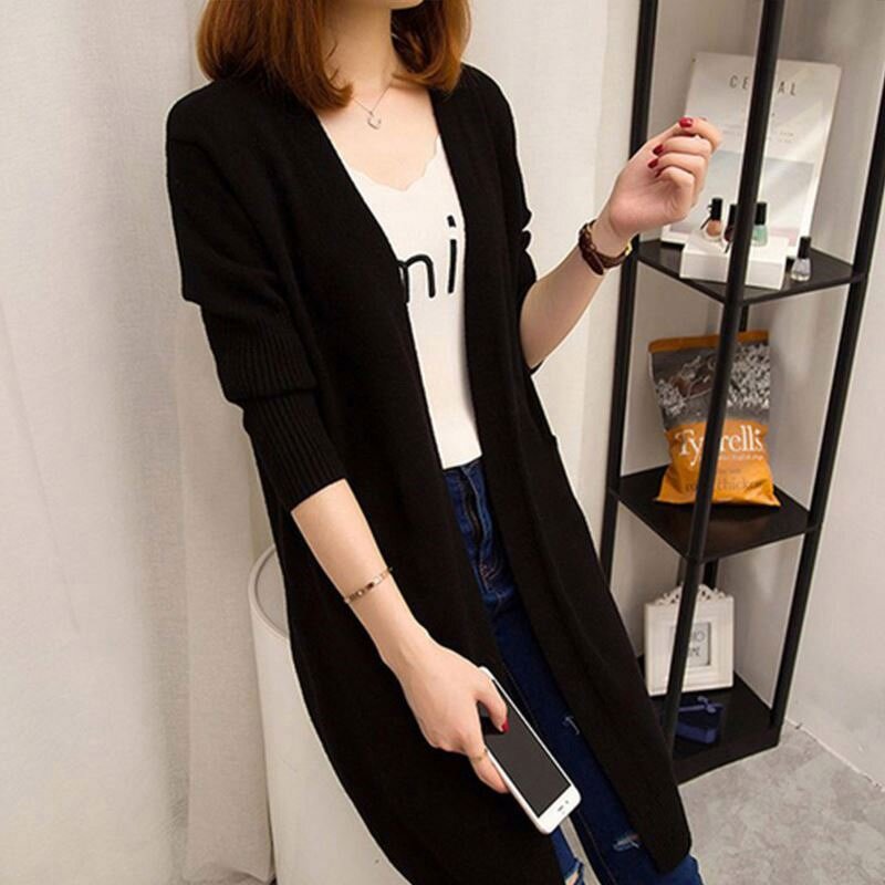 Cardigan Manufacturer - Long Sleeve Solid Color Loose Knitwear