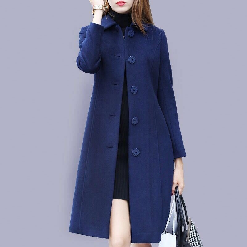 Woolen Coat Manufacturer - Solid Color Slim British Style Cardigan