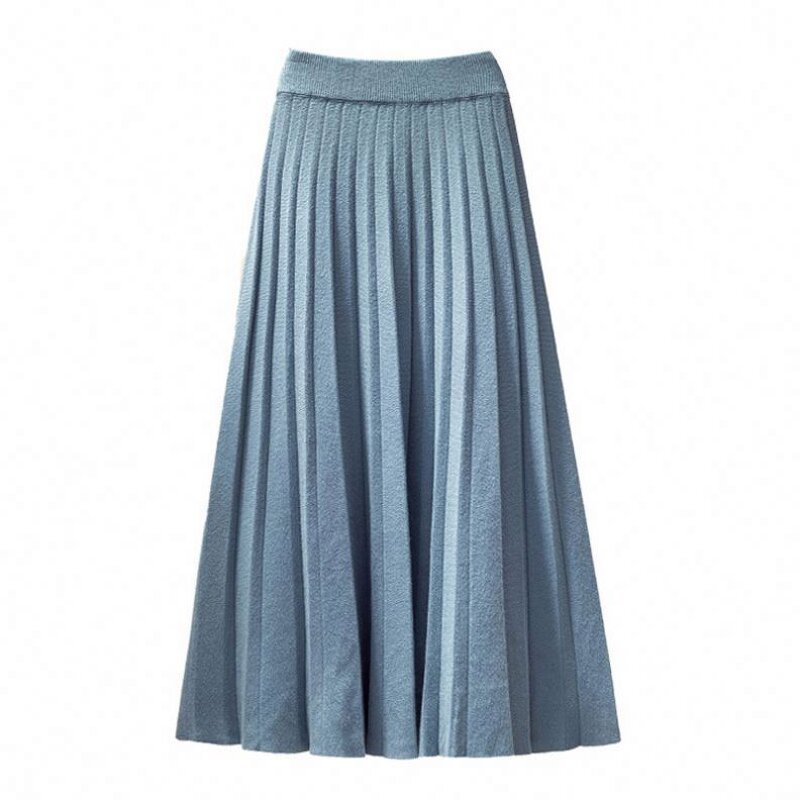 Skirt Manufacturer - Knitting High Waist A-line Thick Knitted
