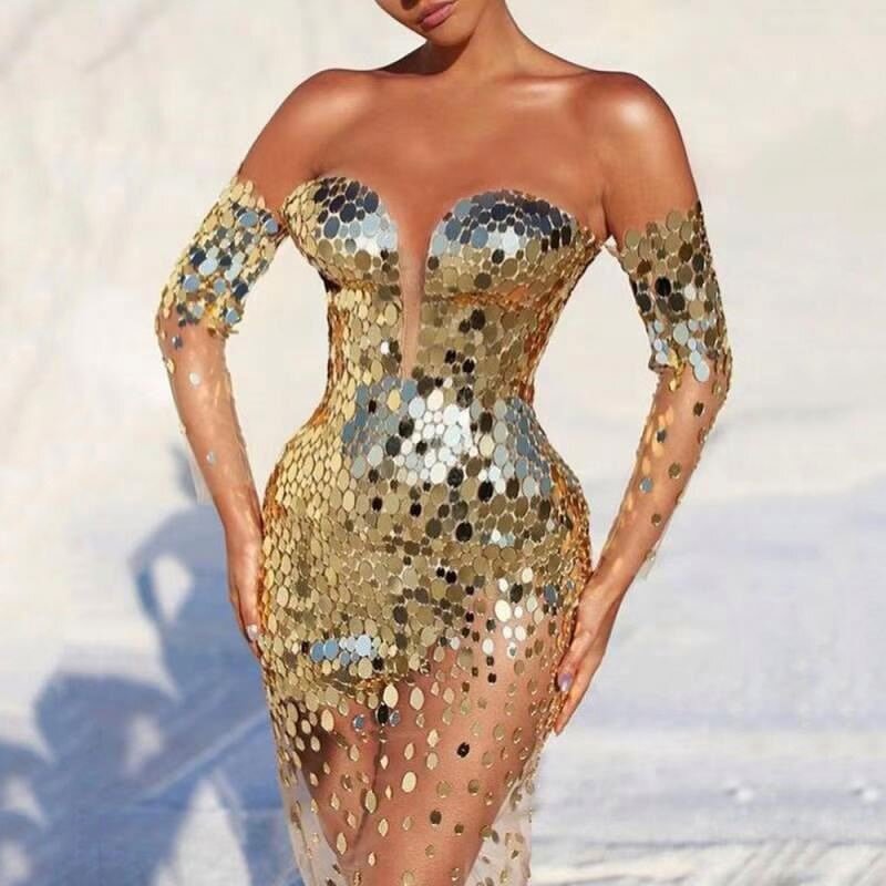 Evening Dress Manufacturer - One Shoulder Sequin Summer