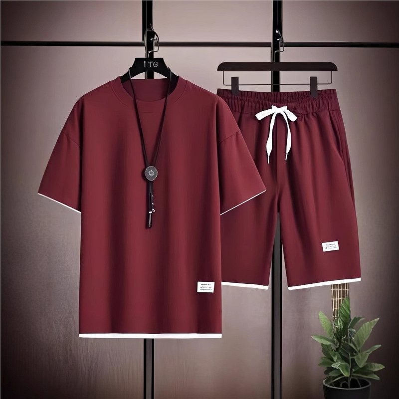 Men's Set Manufacturer - Short Sleeve T-Shirt & Youth Shorts Digital