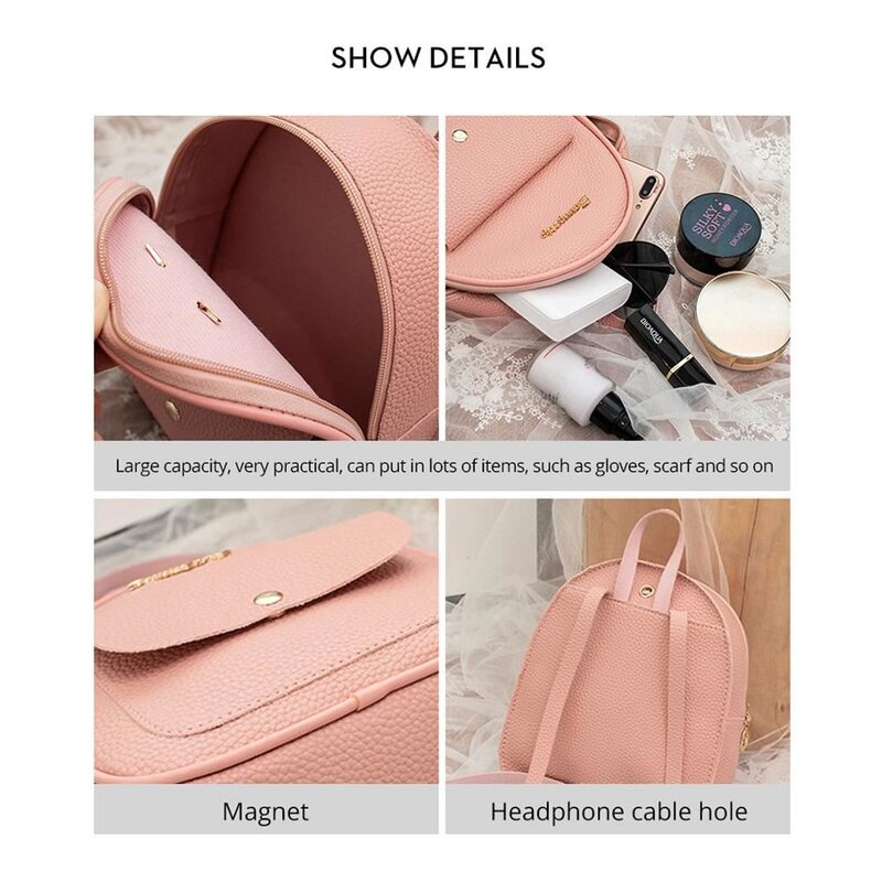 Backpack Manufacturer - PU Leather Multi-Function Small School