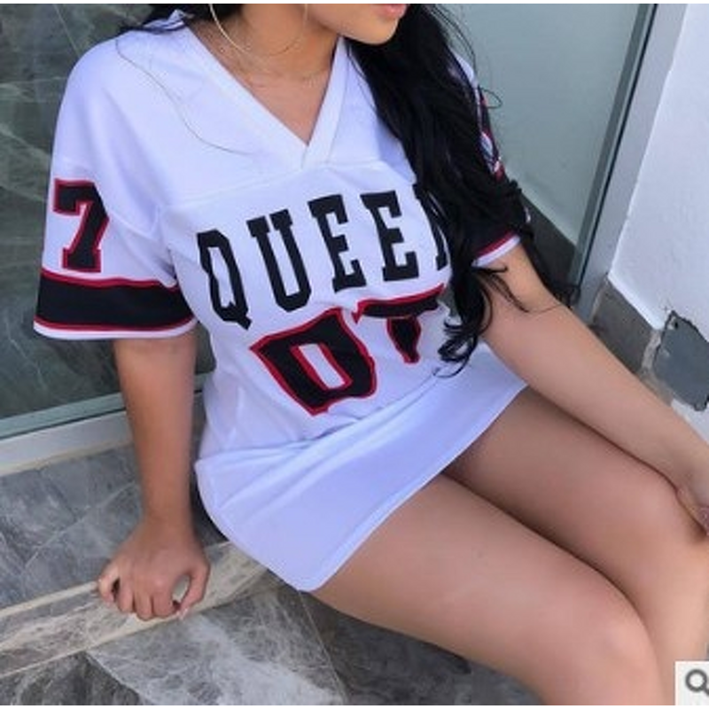 Dress Manufacturer - Casual Hip-Hop Letter Print Short-Sleeved