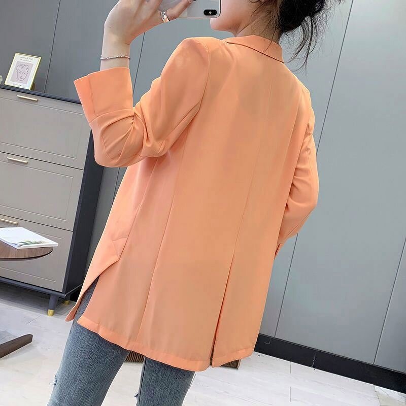 Suit Coat Manufacturer - Seven Sleeve Lapel V-neck Loose Chiffon