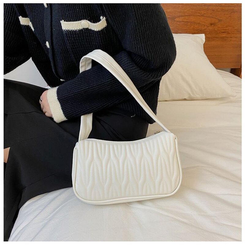 Shoulder Bags Manufacturer - Embossed PU Leather French Underarm