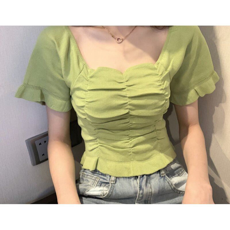 Blouse Manufacturer - V-Neck Drawstring Belting Short Sleeved