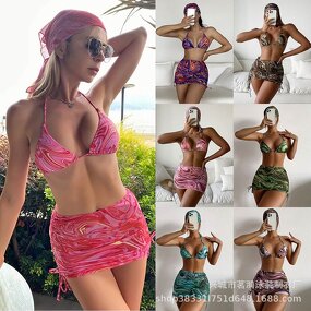Swimsuits Manufacturer - Four Piece Digital Print with Headband