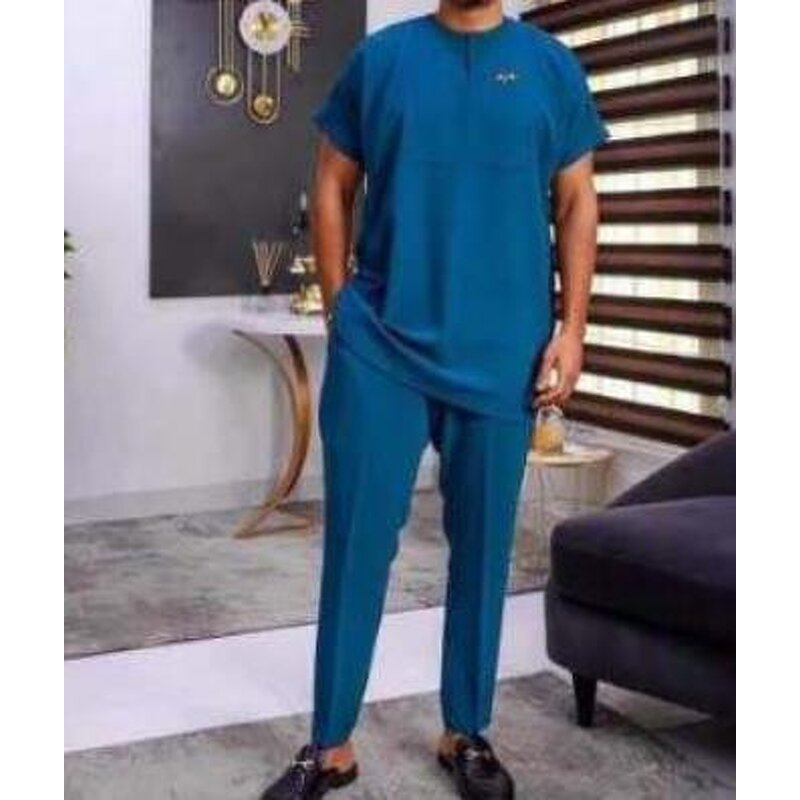 Two Piece Set Manufacturer - Africa Ethnic Short Sleeve Pullover & Pants