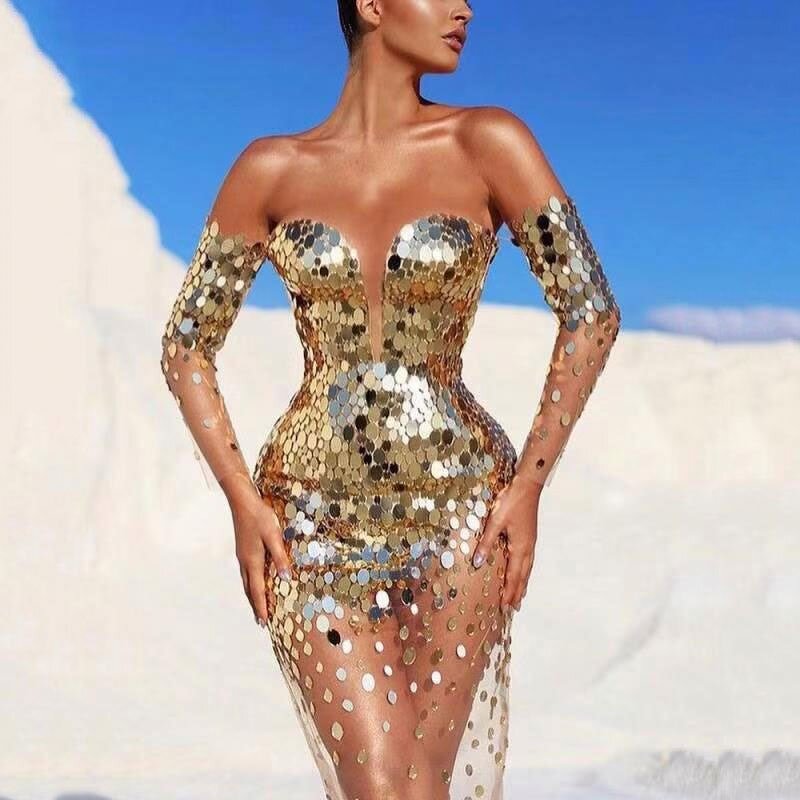Evening Dress Manufacturer - One Shoulder Sequin Summer