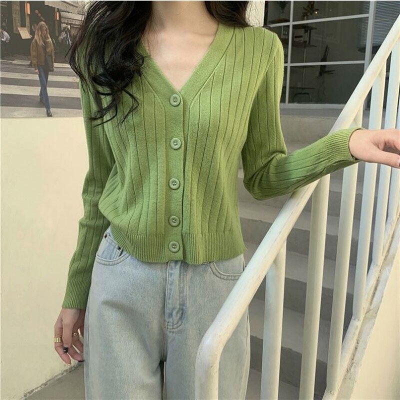 Cardigan Manufacturer - Button Long Sleeve Solid Color Knit