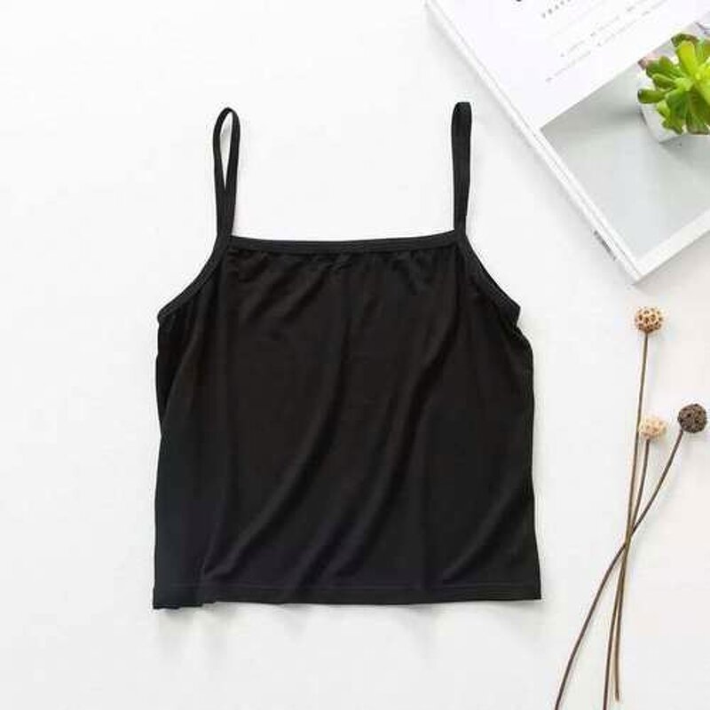 Tank Top Manufacturer - Solid Color Sleeveless Spaghetti Strap Crop