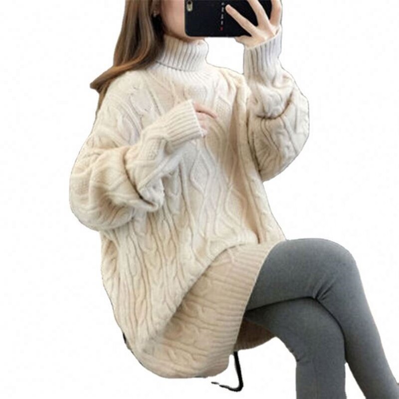 Sweater Manufacturer - Turtleneck Long Loose Thickened Knitting