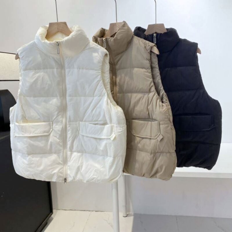 Down Vest Manufacturer - Vintage Standing Collar Sleeveless Duck