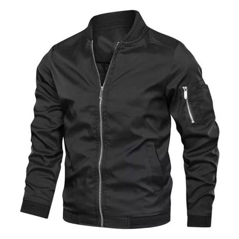 Jacket Manufacturer - Men's Stand Collar Zipper Pocket Outdoor