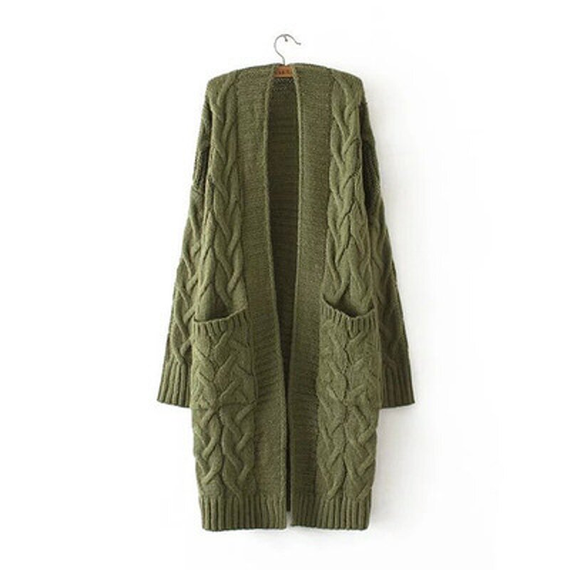 Sweater Manufacturer - Front Open Long Knitted Cardigan Coat