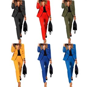 Two Piece Set Manufacturer - Full Sleeve Blazers Pencil Pants Suit