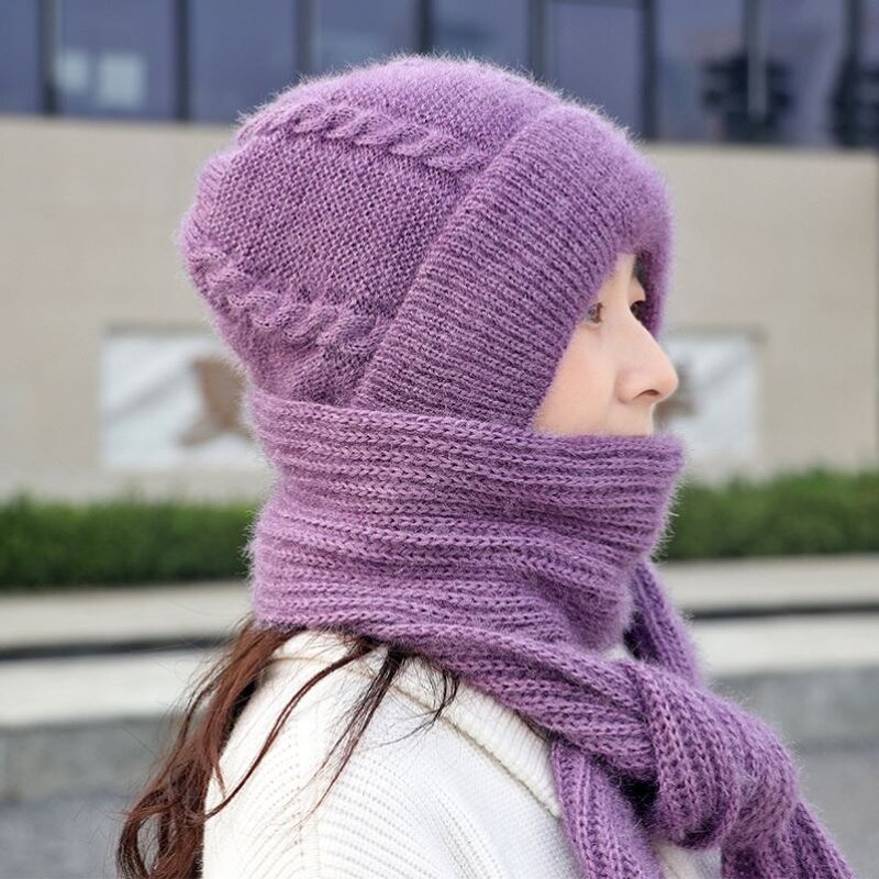 Winter Hat Set Manufacturer - Wool Ski Hat Scarf Knitted Cap