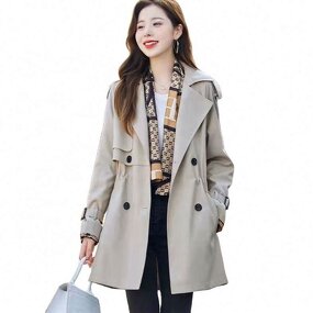 Trench Coat Manufacturer - Designer Plaid Plus Size Luxury