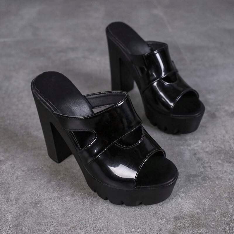 Slippers Manufacturer - Slope Heel Fish Mouth One-way for Women