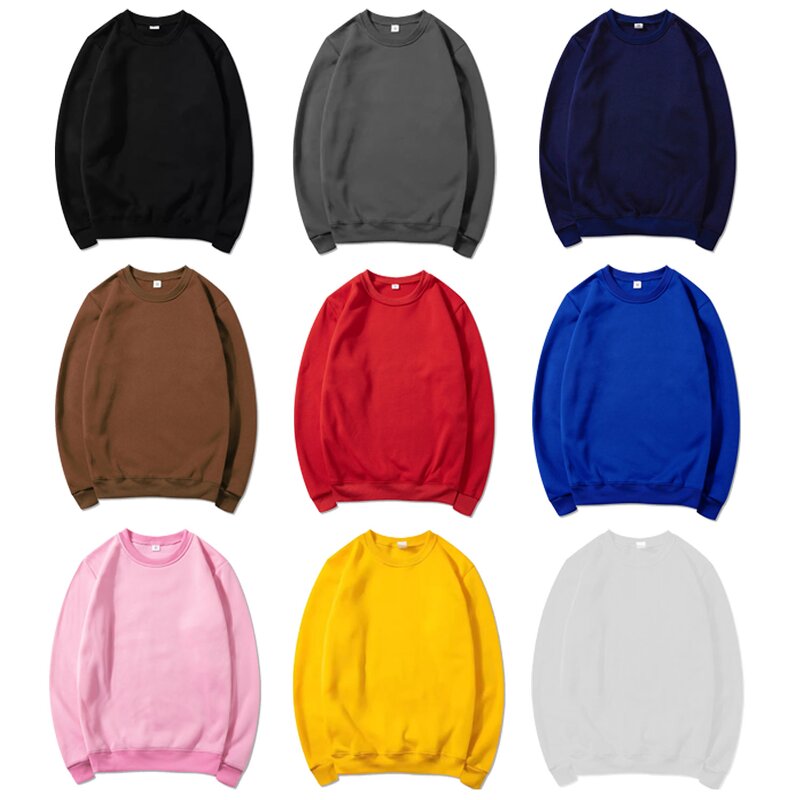 Sweatshirt - Manufacturer - OEM 220G 100% Polyester Blends Solid Autumn Men Women Low MOQ