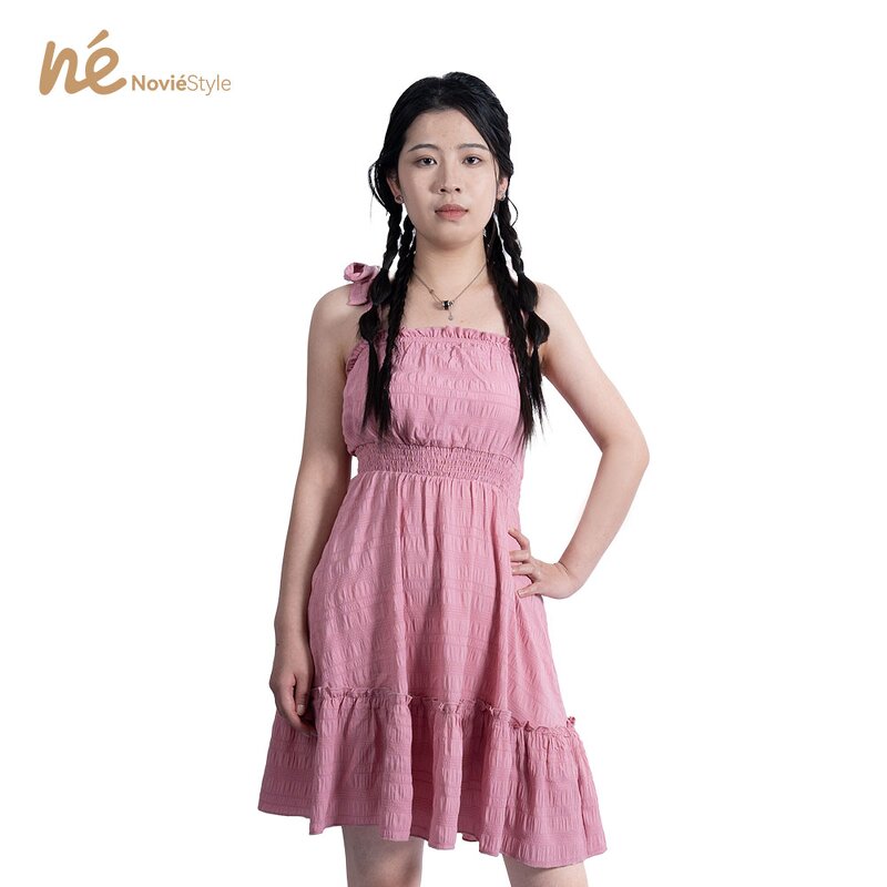 Women's Midi Dress - Manufacturer - A-Line Woven Natural Waist Eco Comfort Versatile