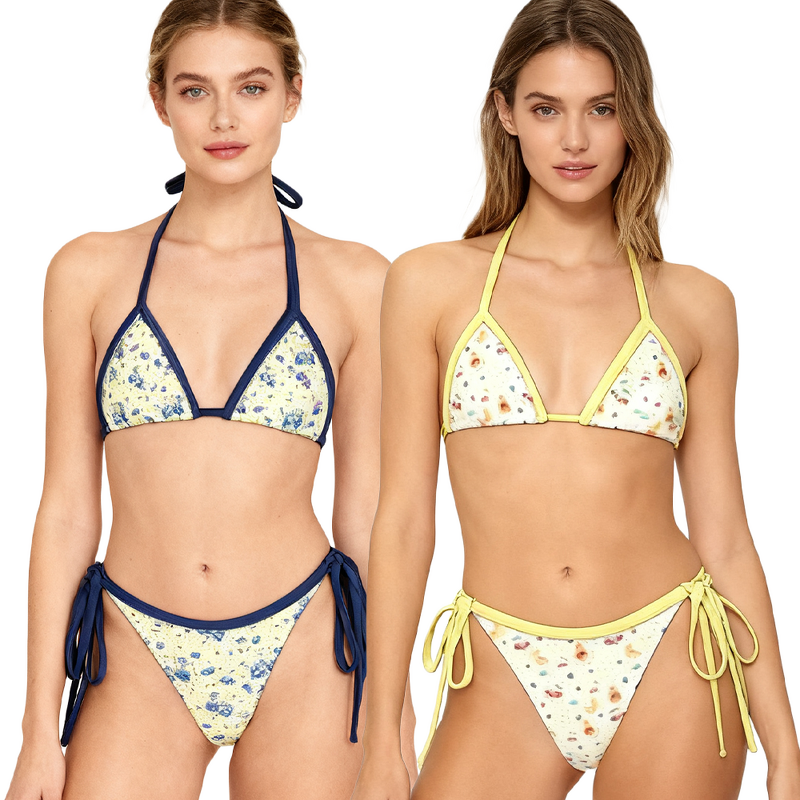 Bikini Swimsuit - Manufacturer - Luxury Sexy Streak Long String Halter Lace-up Tank Bra