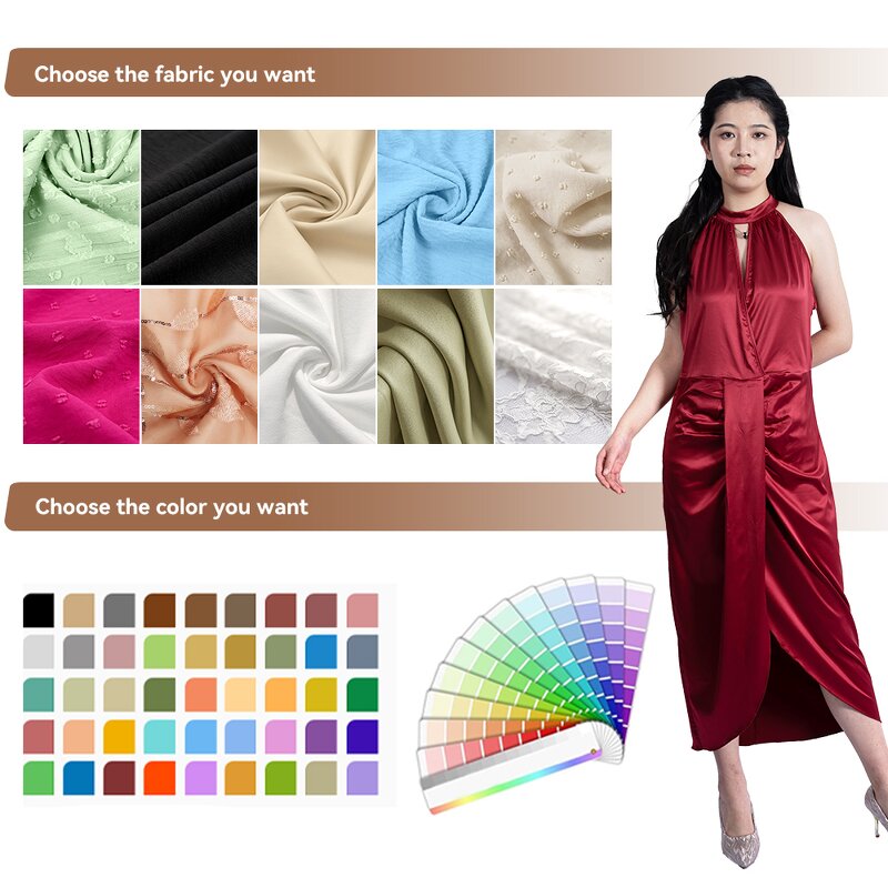 Women's Slim Dress - Manufacturer - Summer Sleeveless Halter Solid Knitting Natural Waist Eco