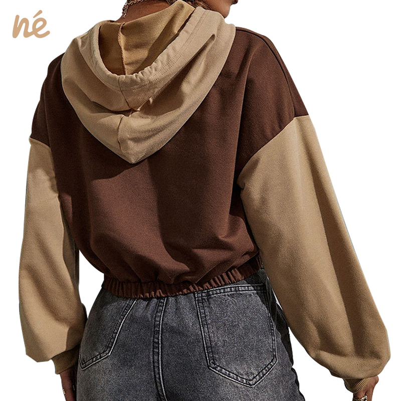 Crop Hoodie - Manufacturer - Unisex Vintage Halloween Clown Design Polyester Multi-Color