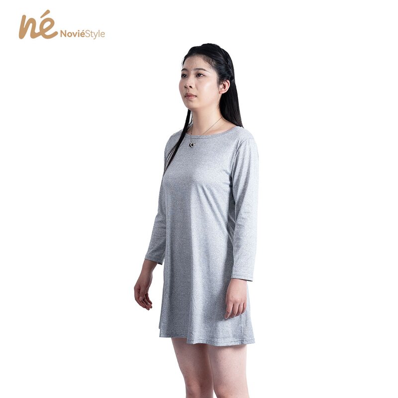 Women's Dress - Manufacturer - Custom Plus Size O-Neck Long Sleeve Solid Breathable Casual