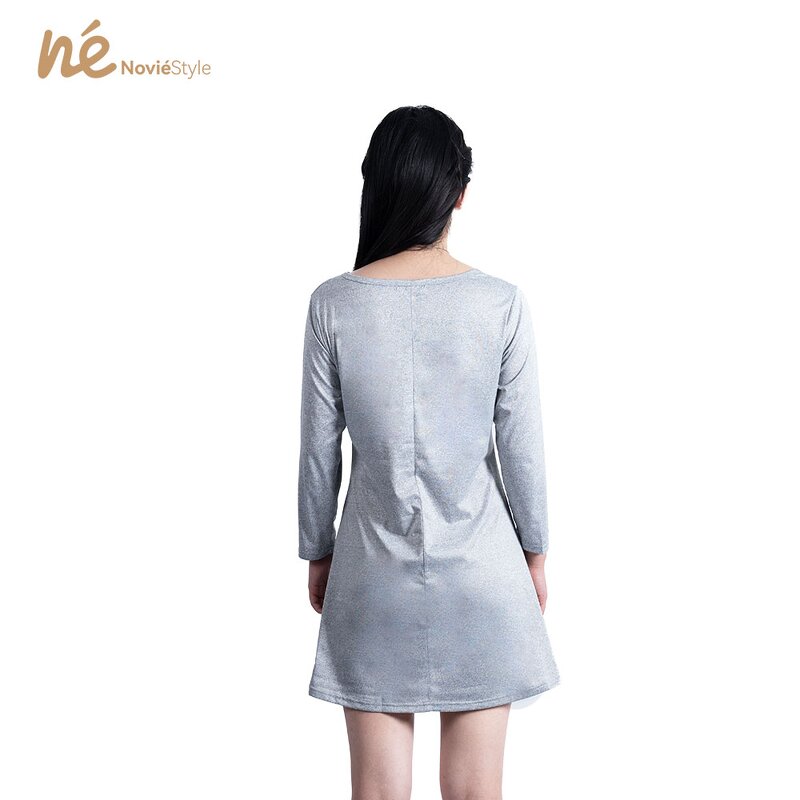 Women's Dress - Manufacturer - Custom Plus Size O-Neck Long Sleeve Solid Breathable Casual