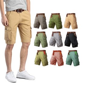 Men's Cargo Shorts - Manufacturer - Custom 6-Pocket 5 Inch Cotton Breathable Woven Casual