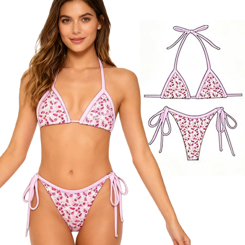 Bikini Swimsuit - Manufacturer - Luxury Sexy Streak Long String Halter Lace-up Tank Bra