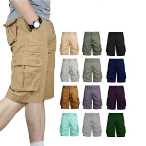 Men's Cargo Shorts - Manufacturer - Woolen Cotton Woven Multi-Pocket Eco Anti-Wrinkle Sporty