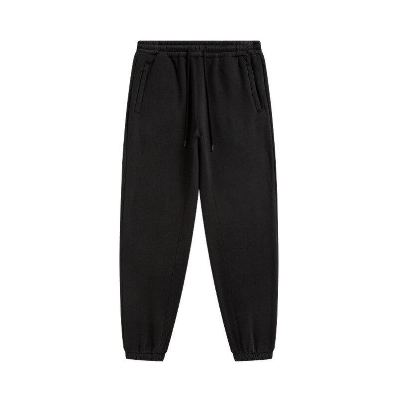 Men's Sweatpants - Manufacturer - 2024 400G 100% Cotton Terry Solid Drawstring Basic Sports OEM