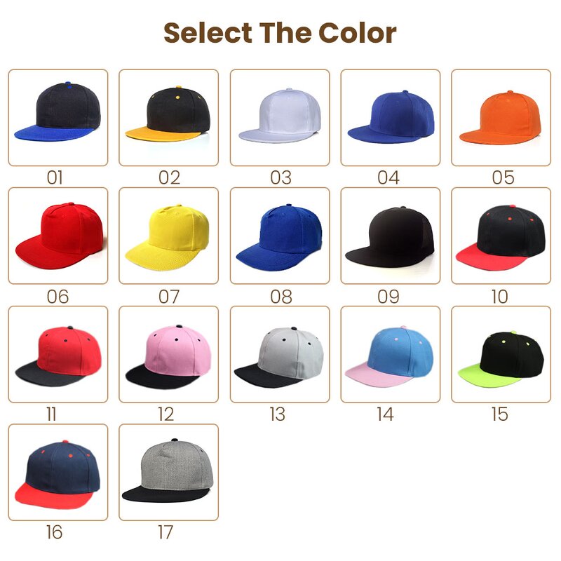 Baseball Cap - Manufacturer - 5 Panel Cotton Flat Brim Snapback 3D Embroidery Hip Hop Outdoor
