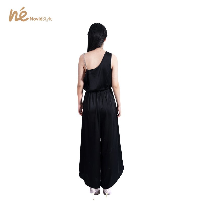 Women's Jumpsuit - Manufacturer - 2024 Elegant Wide Leg Maxi Plain Woven Eco Plus Size