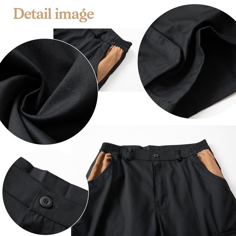 Men's Cargo Shorts - Manufacturer - 6-Pocket 5-Inch Cotton Mid Waist Woven Casual Half