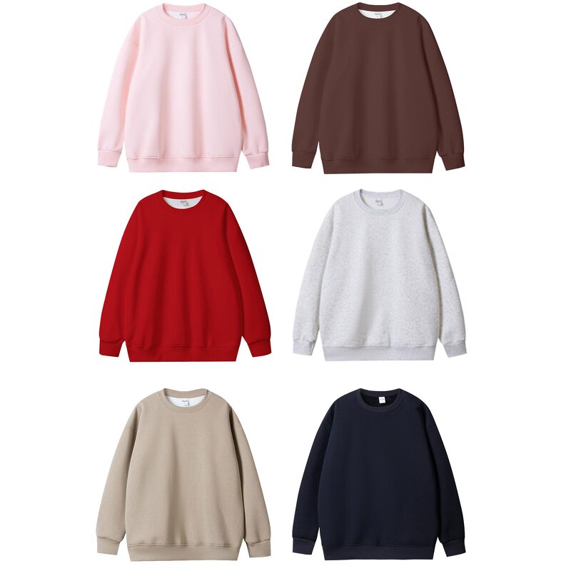 Sweatshirt - Manufacturer - 350G 100% Cotton Silver Fox Wool Lined Crewneck Blank Custom