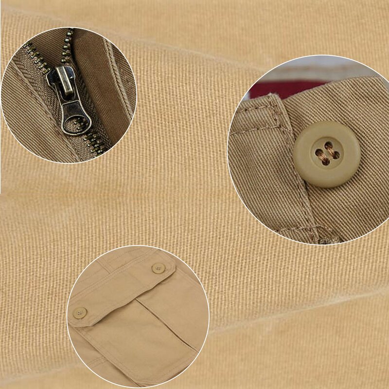 Men's Cargo Shorts - Manufacturer - 100% Cotton Eco Anti-Wrinkle Gym Plus Size Acid Washed Summer