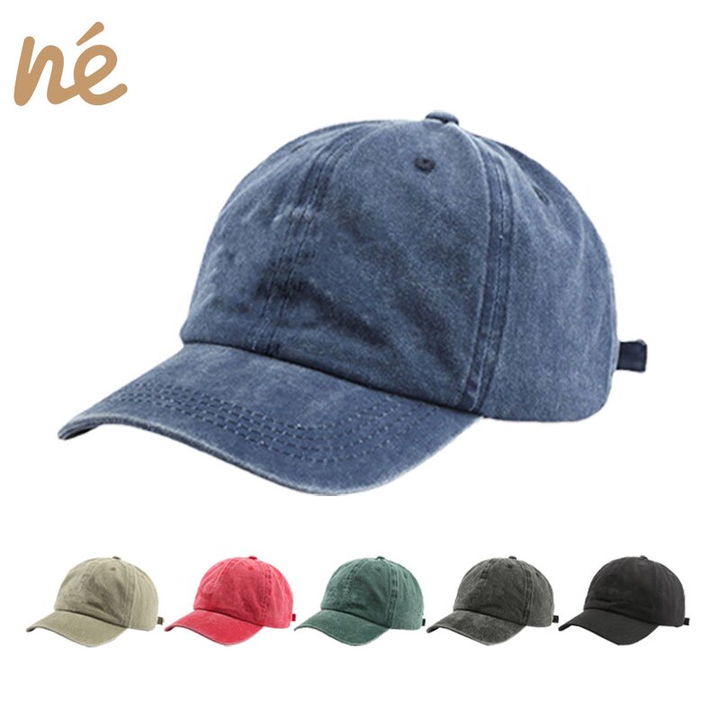 Baseball Cap - Manufacturer - Unisex Washed Cotton Distressed Custom Logo Unstructured Dad Hat