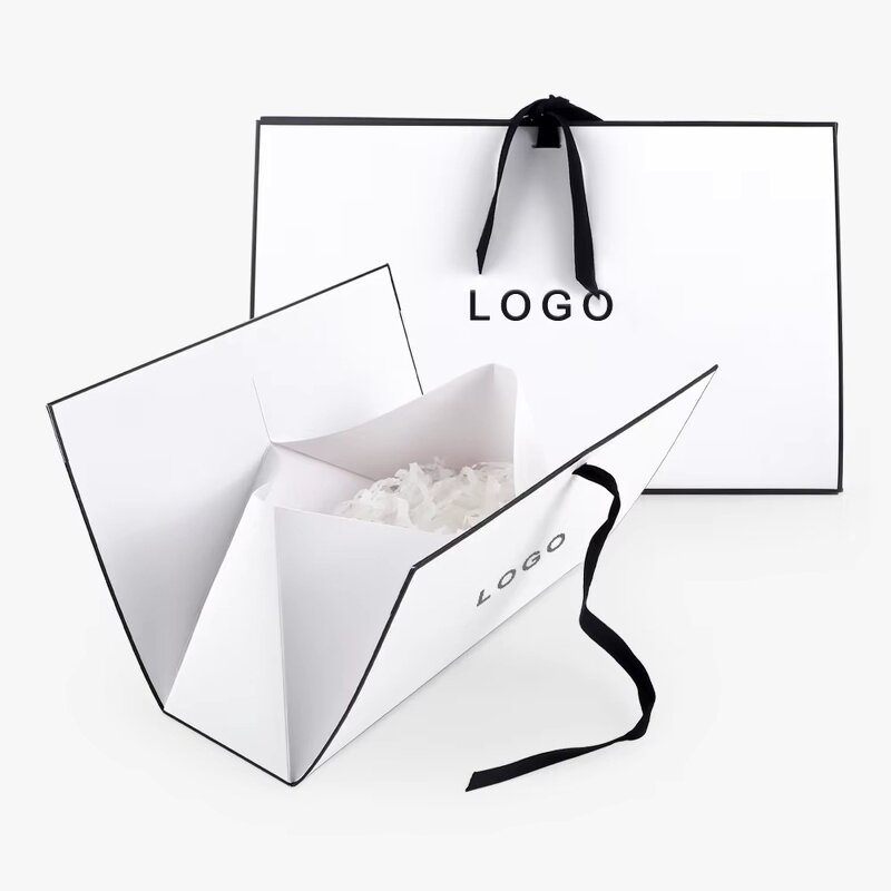 Clothing Boxes Manufacturer - White Cardboard Foldable Personal Logo