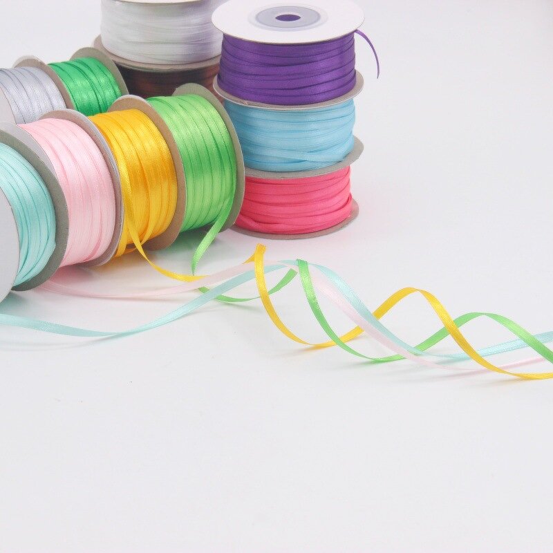 Satin Ribbon Manufacturer - 49 Yards 3mm Blue Polyester for Birthday