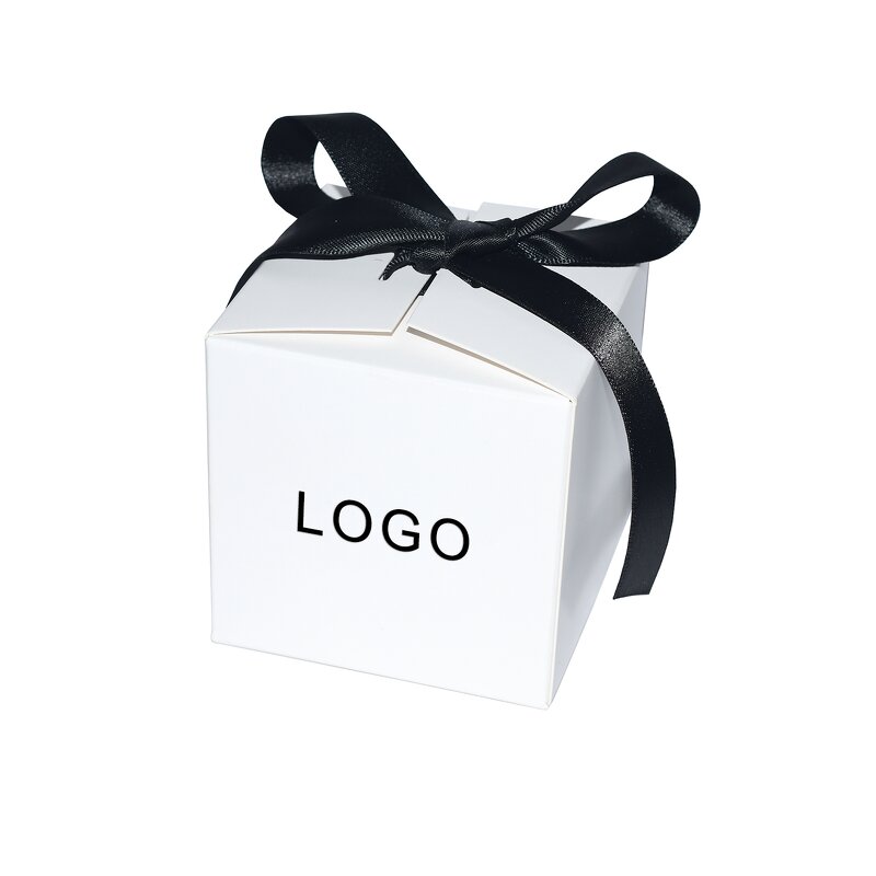 Chocolate Boxes Manufacturer - White Cardboard Square with Bows for Parties