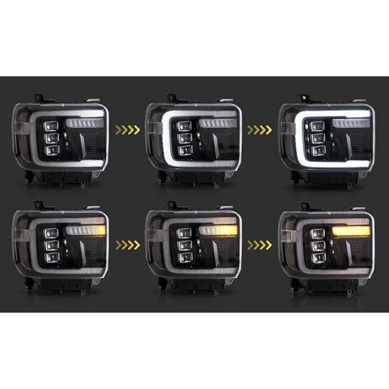 LED Headlamp - Manufacturer - Sierra1500 14-18 12V 6000K Plug and Play Front Light