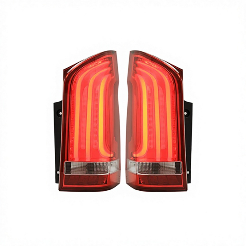LED Tail Light Assembly - Manufacturer - Mercedes Vito 16-21 V260 Red Lens Flowing Turn